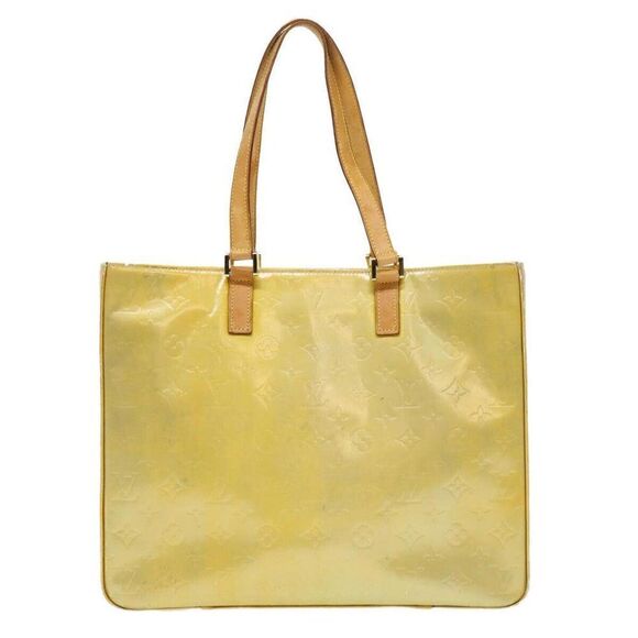 LOUIS VUITTON Monogram Vernis Columbus Tote Bag Yellow - Picture 13 of 15